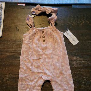 Emily and Oliver Romper with matching headband.